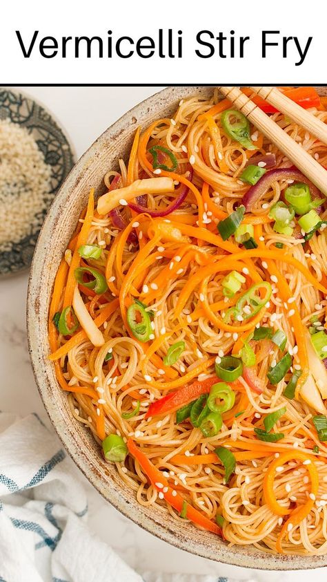 vermicelli stir fry Rice Vermicelli Recipes Stir Fry, Simple Vermicelli Recipes, Vermicelli Peanut Sauce Rice Noodles, Vermicelli Recipes Vegan, Stir Fry Vermicelli Noodles, Vermicelli Noodles Recipes Stir Fry, Bean Vermicelli Recipes, Vegan Vermicelli Recipes, Vermicelli Recipes Easy