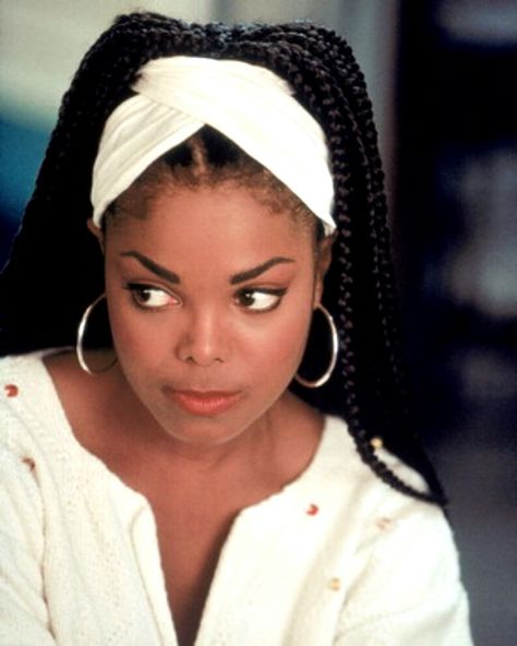 Janet Jackson braids, Poetic Justice Janet Jackson Poetic Justice, Justice Makeup, 1990 Style, Poetic Justice Braids, Big Box Braids, Big Box Braids Hairstyles, Long Box Braids, Box Braids Styling, Afro Puff