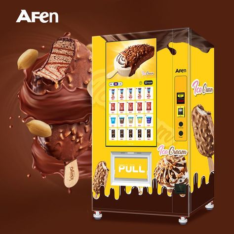 freezer vending machine, ice cream vending machine, frozen food vending machine, frozen meat vending machine, frozen pizza vending machine, frozen pastry vending machine