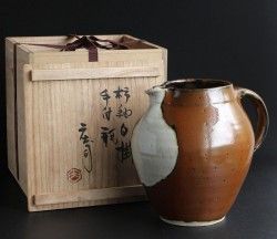 Mashiko Pottery, Shoji Hamada, Pottery Jug, Jug Vase, Japanese Pottery, Wooden Box, Wabi Sabi, Wooden Boxes, Glaze