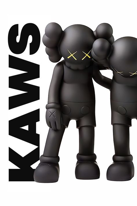 Black And White Kaws Wallpaper, Kaws Wallpapers Black, Kaws Figurine, Kaws Black, Kaws Poster, Stussy Wallpaper, Bear Brick, Kaws Wallpaper, Couple Tattoos