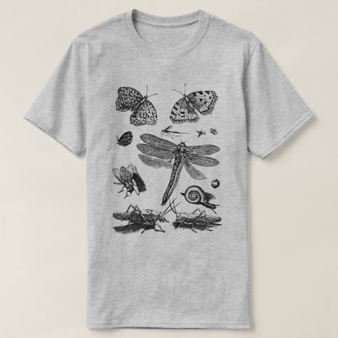 Bug T Shirt, Entomology Illustration, Bug Party, Illustration T Shirt, Bugs, Vintage Shops, Insects, Free Design, Tool Design