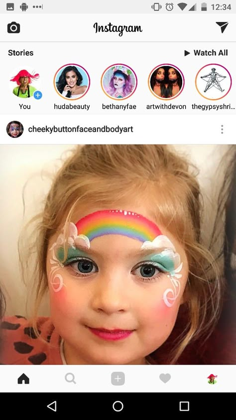 Rainbow Princess Face Paint, Rainbow Face Paint Easy, New Year Face Paint, Popular Face Painting Designs, Face Painting Rainbow, Princess Face Paint, Kids Face Painting Easy, Flower Face Paint, Easter Face Paint