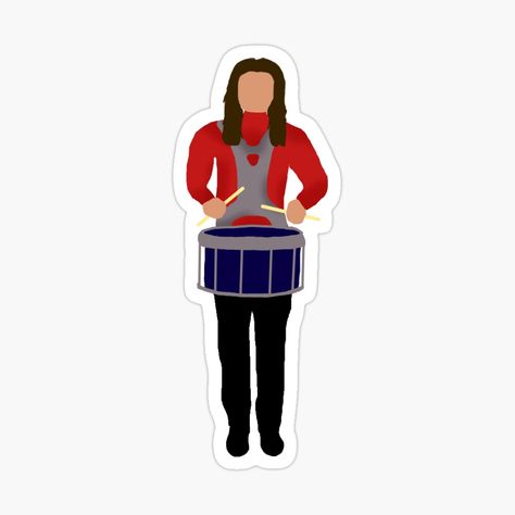 Get my art printed on awesome products. Support me at Redbubble #RBandME: https://www.redbubble.com/i/sticker/Girl-Snare-Marcher-by-alladoodle/55855184.EJUG5?asc=u Band Stickers, Color Guard, Marching Band, Donald Duck, My Art, Awesome Products, Ballet, Disney Characters, Art Prints