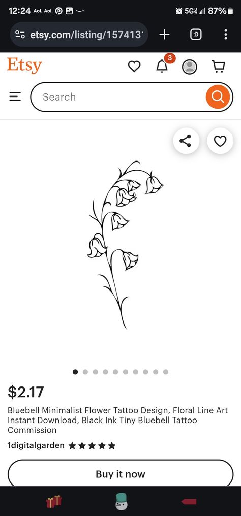 Snowbell Flowers Tattoo, Bell Flowers Tattoo, Scottish Bluebell Tattoo, Blue Bell Tattoo, Bluebell Moon Tattoo, Tiny Bluebell Tattoo, Bluebell Tattoo Black And White, Fine Line Bluebell Tattoo, Bluebells Flower Tattoo