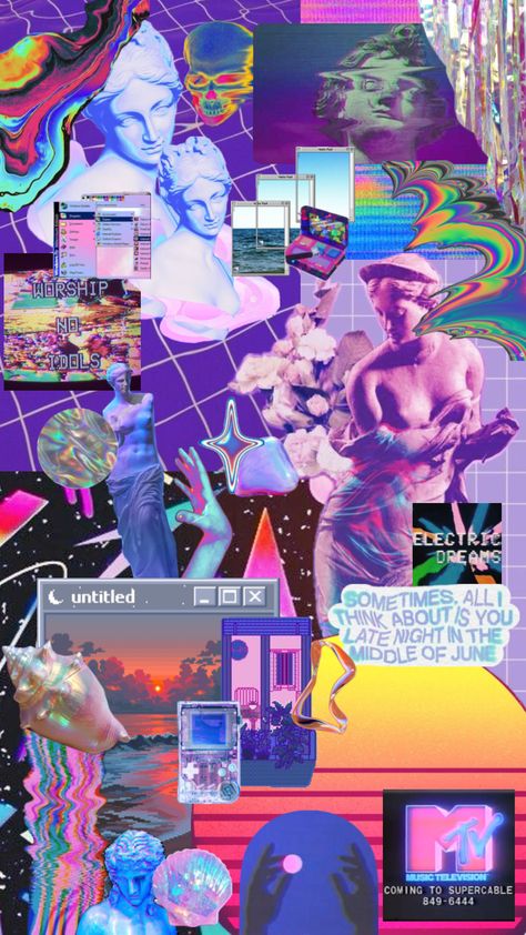 #color #colorful #aesthetic #art #collage #vaporwave Aesthetic Art Collage, Colorful Aesthetic, Art Collage, Aesthetic Iphone Wallpaper, Performance Art, Your Aesthetic, Aesthetic Art, Creative Energy, Cyberpunk