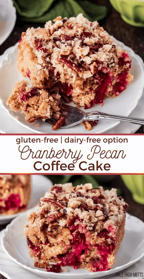 Thanksgiving Gf Desserts, Gluten Free Cranberry Desserts, Cranberry Gluten Free Recipes, Gluten Free Dairy Free Cranberry Recipes, Gluten Free Lemon Cranberry Loaf, Cranberry Almond Coffee Cake, Gluten Free Christmas Breakfast, Dairy Free Thanksgiving, Fresh Cranberry Recipes