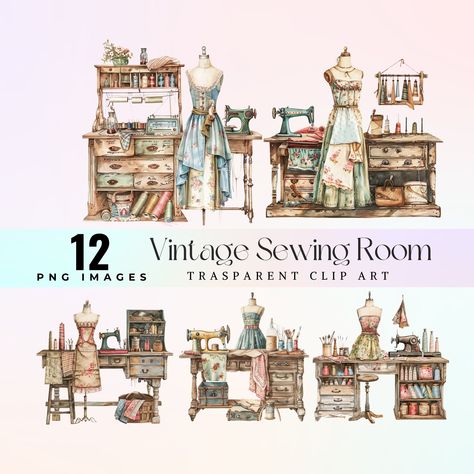 Vintage sewing rooms