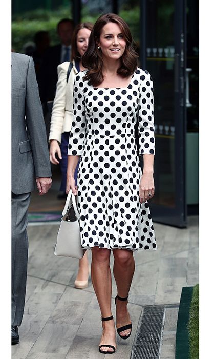 White polka dot dress outfit