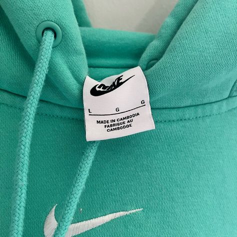 Sea Green Color Brand New W/O Tags, Hoodie Has Been Washed Thinking It Was A Keeper But My Teenager Wasn’t Happy With The Style Of It. Sea Green Color, Nike Hoodie, Nike Tops, Sportswear Women, Colorful Hoodies, Nike Women, Hoodies Womens, Blue Green, Brand New