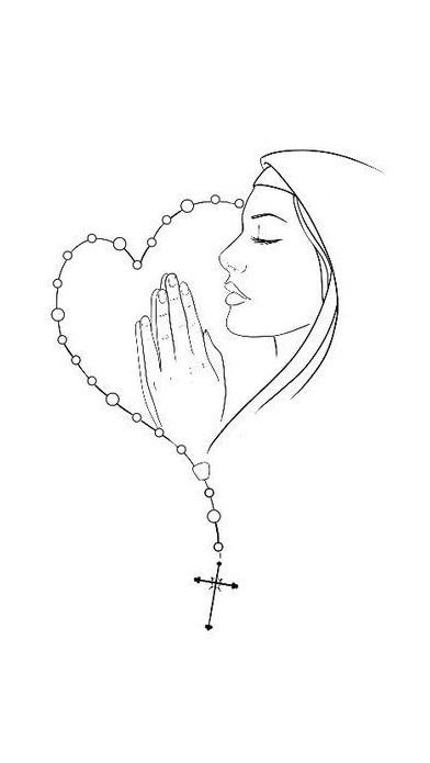 Tattoos For Moms, Virgin Mary Tattoo, Christ Tattoo, Mary Tattoo, Cross Tattoos For Women, Pretty Hand Tattoos, God Tattoos, Clever Tattoos, Tattoos For Women Half Sleeve