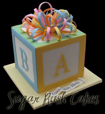 Baby block cake Baby Blocks Cake, Ginger Cake, Sculpted Cakes, 3d Cakes, Gender Reveal Cake, Childrens Birthday Cakes, Shower Time, Cake Gallery, Just Cakes