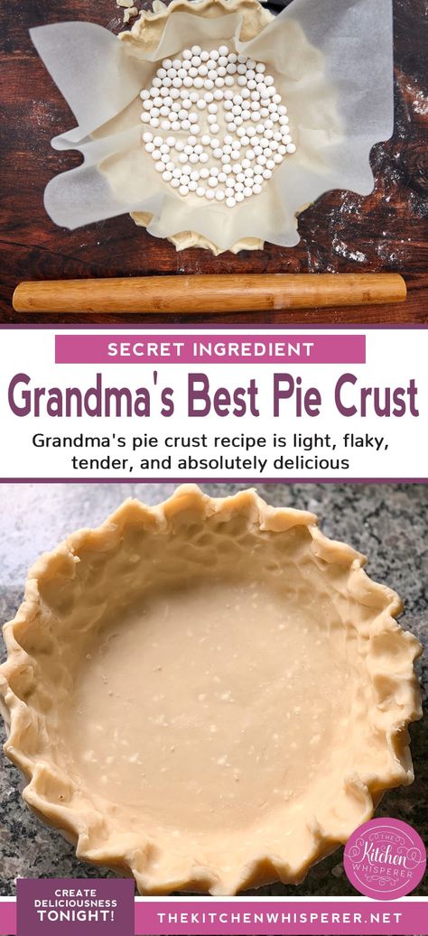 Grandma's pie crust recipe is light, flaky, tender, and absolutely delicious using her secret tips that have never failed me! Grandma's Best Pie Crust, butter and shortening pie crust, tender pie crust, crisco pie crust, best pie crust recipe, flaky pie crust recipe,pie crust recipe crisco, vinegar pie crust, vodka pie crust Pie Crust Vodka, Pie Crust Recipe Crisco, Pie Crust Crisco, Best Pie Crust Recipe Flaky, Pie Crust Recipe With Vinegar, Pie Crust Recipe Flaky, Crisco Pie Crust, Vodka Pie Crust, Pie Crust With Butter