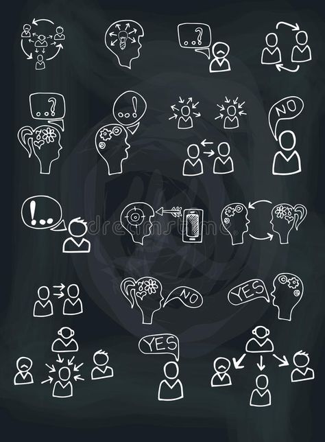 Communication Drawing Illustrations, Psychology Doodles, Communication Aesthetic, Elements Of Communication, Communication Drawing, Psychology Project, Icons Doodle, Communication Images, Communication Illustration