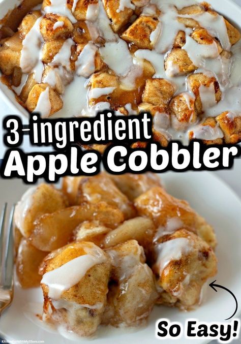 Cinnamon Roll Apple Bake, Cobbler Apple, Easy Apple Cobbler, Apple Cobbler Easy, Recipe For Apple Pie, Apple Pie Cinnamon Rolls, Apple Bake, Cobbler Recipes Easy, Apple Cobbler Recipe