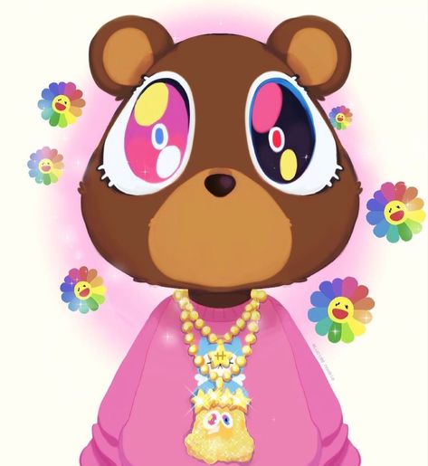 Kanye Bear, Kanye West Bear, Pretty Wallpaper Ipad, Kaws Wallpaper, Graduation Bear, Art Toys Design, Graffiti Doodles, Album Art Design, Graffiti Style Art