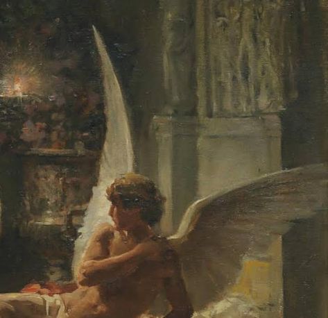 Fortunino Matania, Mythology Paintings, Greek Paintings, Istoria Artei, Cupid And Psyche, Ange Demon, Angel Painting, Mythology Art, Wow Art