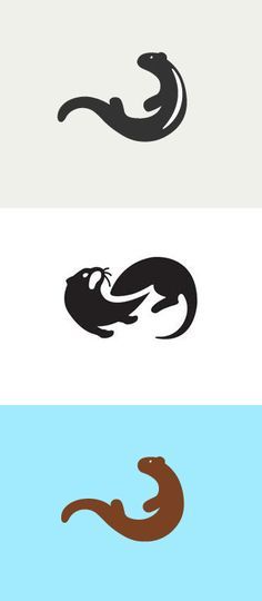 Otter Graphic, Otter Tattoo, Logo Exploration, Otter Illustration, Be Brave Tattoo, Otter Art, Dibujo Simple, Logo Project, Logo Mark