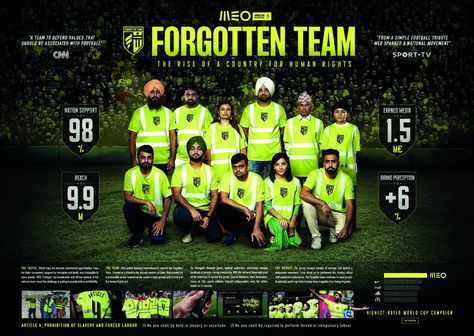 The Forgotten Team - FIFA World Cup Qatar - Human Rights Sport Ads, Case Board, Advertising Awards, World Cup Jerseys, World Cup Qatar, Fan Engagement, Study Board, Concept Board, Social Activities