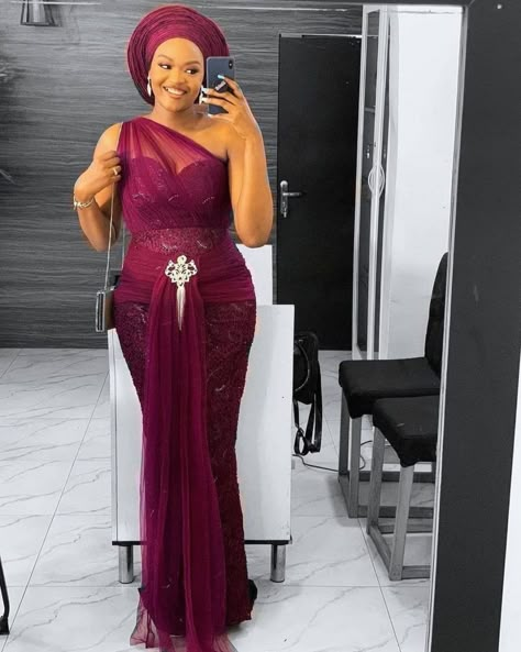 AsoEbiBella.com presents – Aso Ebi Styles We Love -Vol. 360 | BellaNaija Sugar Lace Styles, Sugar Lace Dress Styles, Long Pencil Dress, Nigerian Lace Dress, Aso Ebi Lace Styles, Nigerian Lace Styles, African Lace Styles, Lace Gown Styles, Lace Dress Styles