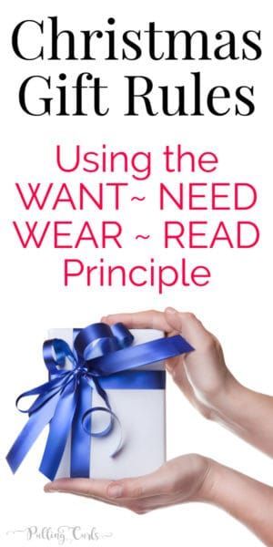 I love the idea of the want-need-wear-read rule for Christmas.  But, is this a Christmas gift rule you want for YOUR family -- and can it ALWAYS be the standard? Christmas Gift Rules, Want Need Wear Read, Girls Gift Guide, Spoiled Kids, Parenting Toddlers, Preschool Books, Parenting Teens, Board Books, Positive Parenting