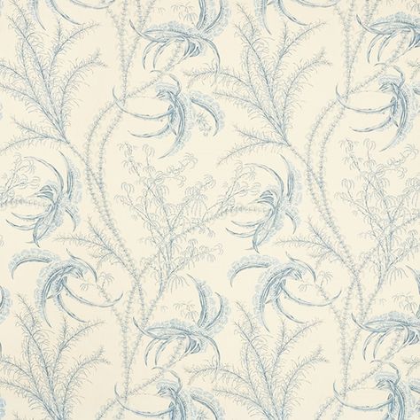 Schumacher - OCEAN TOILE France Country, Ocean Fabric, Toile Wallpaper, Life Under The Sea, Flame Test, Schumacher Fabric, Toile Fabric, Hospitality Projects, Drapery Fabric