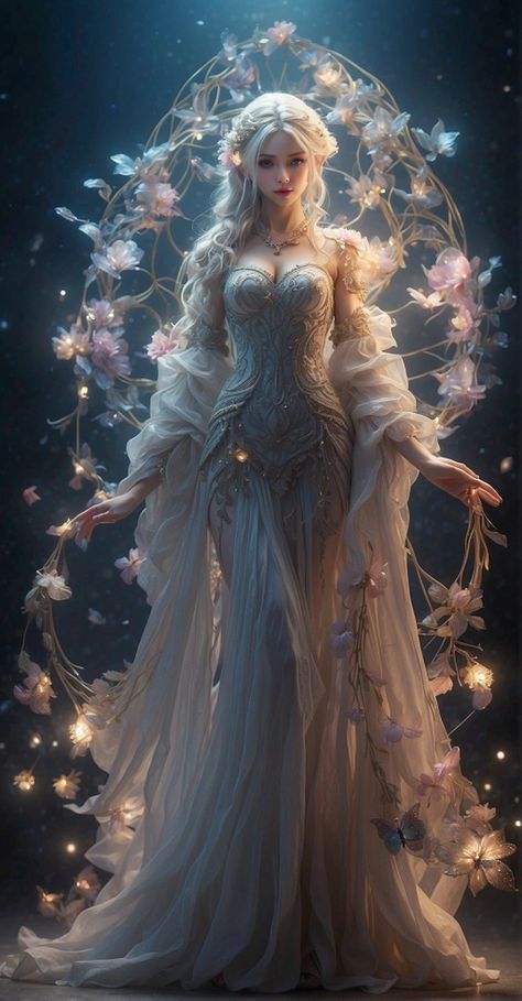 Whimsical Lighting, Divine Proportion, Fairy Wallpaper, Between Two Worlds, Beautiful Long Dresses, Fairy Dragon, Goddess Dress, Fantasy Gowns, Fairy Princesses