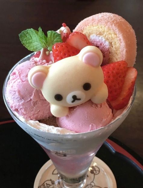 Sanrio Food, Kawaii Cooking, Fruit Ice, Cute Baking, Cute Snacks, Kawaii Food, Cute Desserts, Discord Server, Rilakkuma