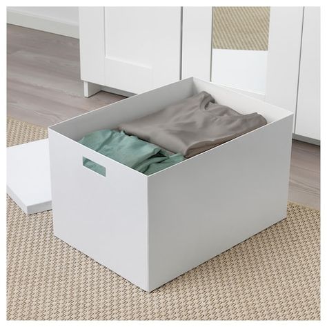 IKEA TJENA Storage box with lid Declutter Life, Household Storage Containers, Ikea Art, How To Organize Your Closet, Garage Organisation, Organize Your Closet, Ikea Website, Storage Box With Lid, Tv Storage