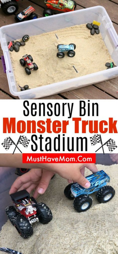 Diy Monster Truck, Monster Truck Games, Monster Truck Art, Monster Truck Jam, Monster Truck Theme, Truck Crafts, Monster Truck Cake, Boys Play, Play Sand