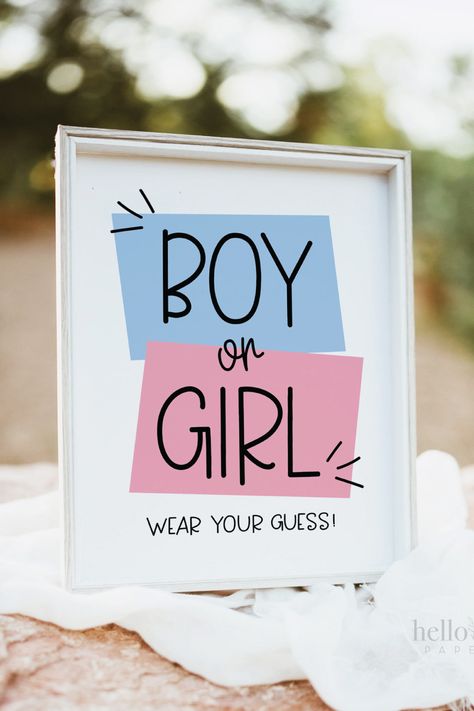 Gender Reveal Boy, Boy Or Girl Gender Reveal, Gender Reveal Signs, Gender Reveal Games, Gender Reveal Themes, Boy Gender Reveal, Blue Minimalist, Girl Gender Reveal, Gender Reveal Decorations