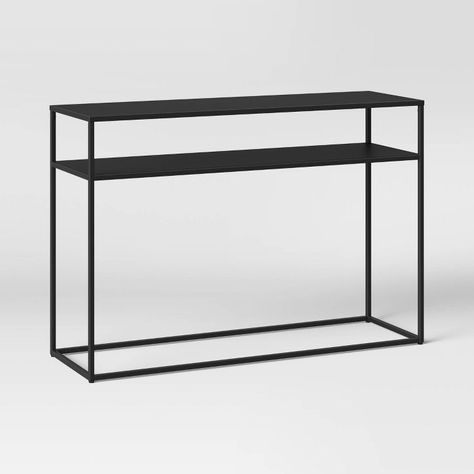 Black Metal Console Table, Black Console Table, Metal Console Table, Narrow Console Table, Metal Console, Amazon Decor, Project 62, Under The Table, Entry Table