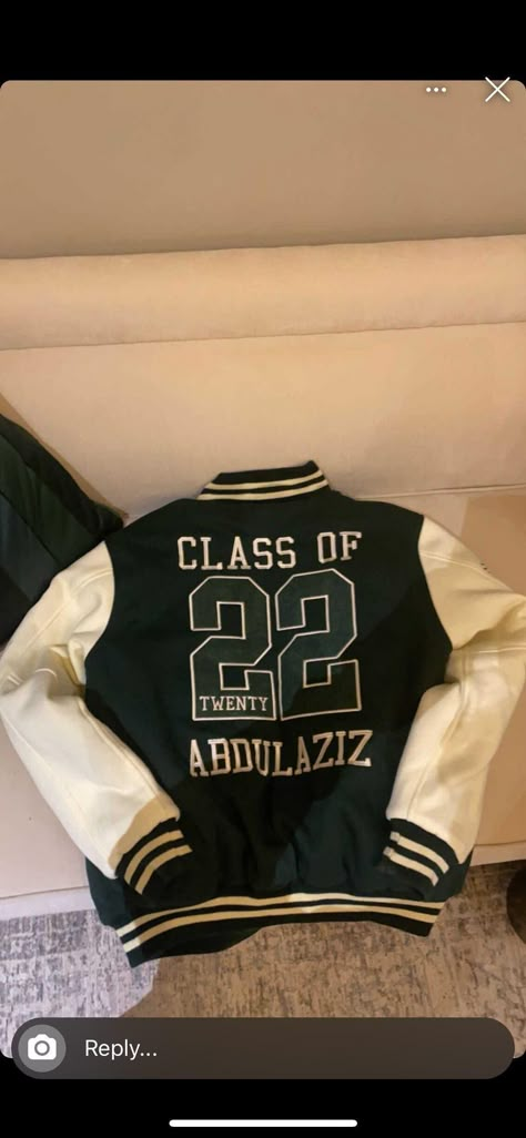 Matric Baseball Jacket Ideas, Green Senior Jacket, Class Of 2024 Hoodie Ideas, Senior Uniform Ideas Hoodies, Graduation Varsity Jackets, Senior Jackets Back Design, Senior Jackets Back Design Ideas, Class Jacket Ideas, Senior Varsity Jacket Design