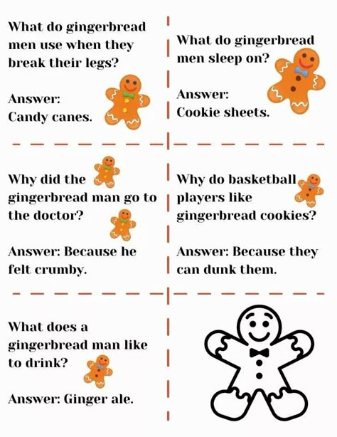 Gingerbread Man Quote, Kids Jokes And Riddles, Lunch Jokes, Christmas Jokes For Kids, Holiday Jokes, Jokes About Men, Kid Jokes, Lunchbox Jokes, Kids Jokes