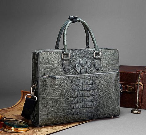 2018 New BRUCEGAO Alligator Bag for Men Mans Bags, Mens Leather Laptop Bag, Office Bags For Men, Leather Briefcase Bag, Laptop Handbag, Briefcase Bag, Leather Briefcase Men, Present For Him, Alligator Skin