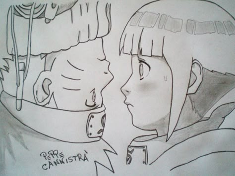 Naruhina Sketch, Drawings For Him, Naruto Y Hinata, Naruto Sketch Drawing, Naruto Sketch, Anime Drawing Books, Naruto Drawings, Canvas Painting Designs, Easy Drawings Sketches