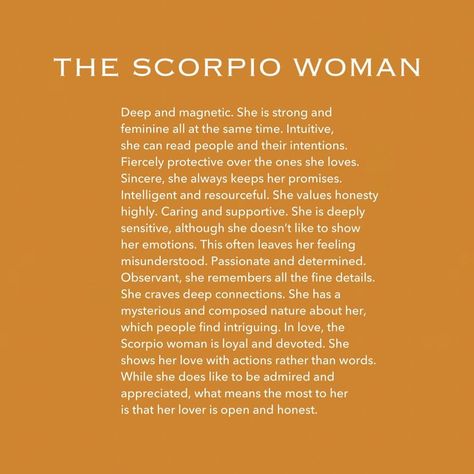 SISTERS VILLAGE ASTROLOGY on Instagram: “THE SCORPIO WOMAN ♏︎” Scorpio Women Quotes, Scorpio Personality, Zodiac Quotes Scorpio, Scorpio Women, Scorpio Traits, The Scorpio, Scorpio Love, Scorpio Zodiac Facts, Scorpio Quotes