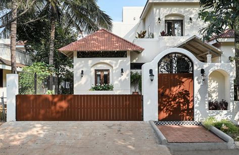 Spanish Mission Architecture, Spanish Villa Home, Black Herringbone Tile, Villa Homes, Spirit House, Spanish Mission, Mediterranean Mansion, Eclectic Homes, Large Sectional Sofa