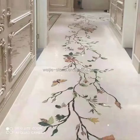 Wooden Marble Flooring, Marble Inlay Floor Patterns, Floor Inlay Design Patterns, Water Jet Marble Design, Waterjet Marble Design, Waterjet Marble Medallion, Luxury Marble Flooring, Marble Inlay Designs, Bedroom Tiles