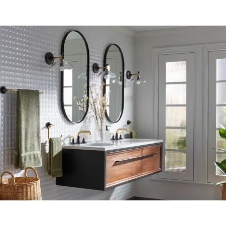 Kohler K-27425-BMB Tone 18" Towel Bar | Build.com Black Towel Bar, Midcentury Modern Style, Bar Build, Black Towels, Mid Century Modern Style, Towel Bar, Bathroom Faucets, Midcentury Modern, Sleek Design