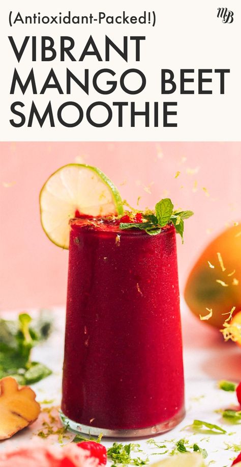 Pssst...there's TONS of veggies in this smoothie, but you would NEVER know. Our Vibrant Mango Beet Smoothie is a colorful, ultra-refreshing drink you'll want to try ASAP! Just 8 ingredients, 5 minutes, and 1 BLENDER required for sweet, tart, smoothie deliciousness. It's a perfect plant-based breakfast or snack for these warm summer days! Tempeh Bacon, Beet Smoothie, Minimalist Baker, Smoothie Packs, Smoothie Prep, Plant Based Breakfast, Hidden Veggies, Carrot And Ginger, Sweet Tart