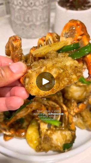 237K views · 1.2K reactions | GINGER SCALLION BLUE CRAB 🦀 

Putting in all the extra cracking for that bit of crab meat is ALWAYS worth it! Especially when it’s smothered in ginger scallion sauce like this 💣

RECIPE & INSTRUCTIONS

STEP 1: 
- Clean & detach/declaw 8 blue crabs 
- Transfer to a bowl & combine 1 cup of AP flour & 1/3 cup of cornstarch

STEP 2: 
- Fill fryer with oil and set to 375 degrees 
- Deep fry for 5-7 mins until golden & set aside 

STEP 3:
- Add 1.5 tbsp of oil to a skillet on med/high heat & add 2 tbsp garlic + sliced ginger & sauté for 2 mins then add the below ingredients 
- 2 tbsp of oyster sauce
- 1 tbsp of chicken bouillon powder
- 1.5 tbsp of black pepper
-  1/2 cup of water 
- 3 tsp of sugar
- 1.5 tbsp of sesame oil 
- To make slurry combine 2 tbsp of corns Ginger Scallion Crab, Asian Crab Recipes, Fried Blue Crab Recipe, Fried Crabs Recipe, Blue Crab Recipe, Blue Crab Recipes, Dungeness Crab Recipes, Sliced Ginger, Chicken Bouillon Powder