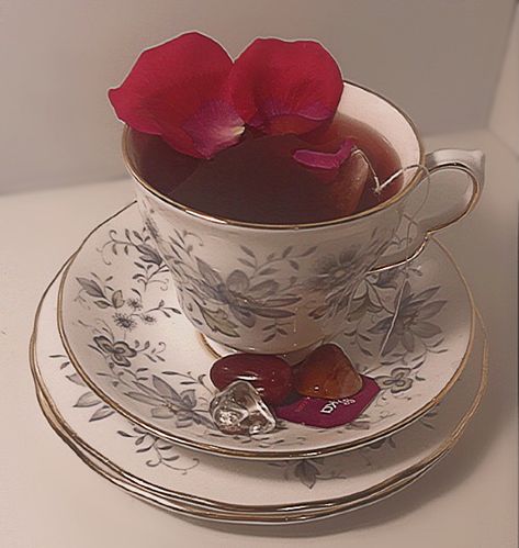 Tea Aesthetic, Aesthetic Rose, Friend Group, Beige Aesthetic, Junk Drawer, Rose Petals, Tea Cups, Tea, Drinks