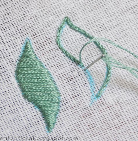 How to satin stitch Embroidery Satin Stitch, Hand Outline, Satin Stitch Embroidery, Basic Hand Embroidery Stitches, Embroidery Stitches Beginner, Embroidery Hand, Hand Embroidery Tutorial, Embroidery Stitches Tutorial, Embroidery Transfers