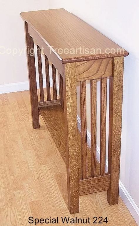 Fine Woodworking Furniture, Hall Sofa, Sofa Table Design, Mission Style Furniture, Quarter Sawn Oak, Mission Furniture, Craftsman Furniture, Kabinet Dapur, Entry Tables