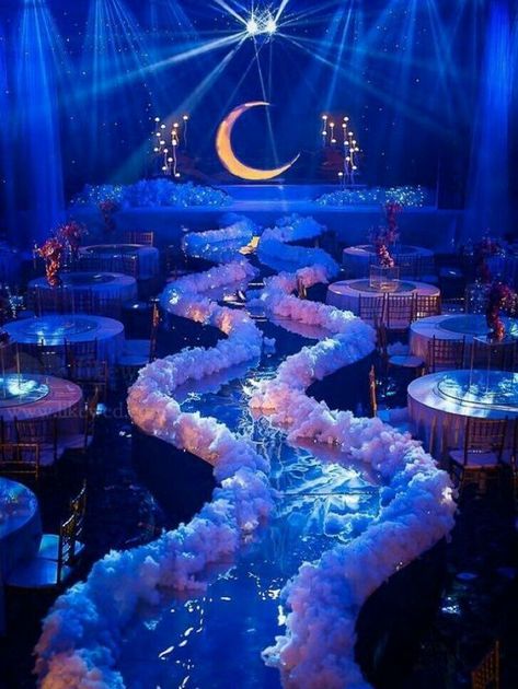 Prom Night Aesthetic, Debut Theme Ideas, Debut Themes, Starry Night Prom, Debut Theme, Prom Planning, Sweet Sixteen Birthday Party Ideas, Debut Ideas, Cloud Theme