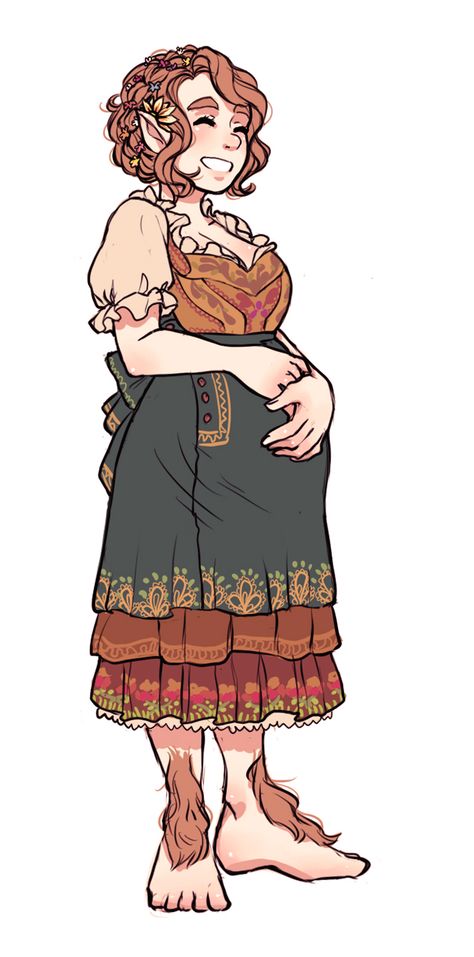 The Most Precious of Treasures Fanart - Shivi - The Hobbit - All Media Types [Archive of Our Own] Bilbo Fanart, Rosie Cotton, Hobbit Oc Art, Female Bilbo, Hobbit Oc, Dnd Hobbit Female, Pregnant Fanart, Bilbo Baggins Fanart, Hobbit Fanart