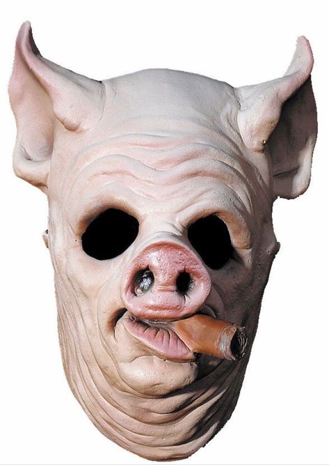 Haunted House Costumes, Pig Mask, Pig Head, Pig Face, Pig Ears, Pig Nose, Cat Seat, Halloween Haunted House, Zombie Costume