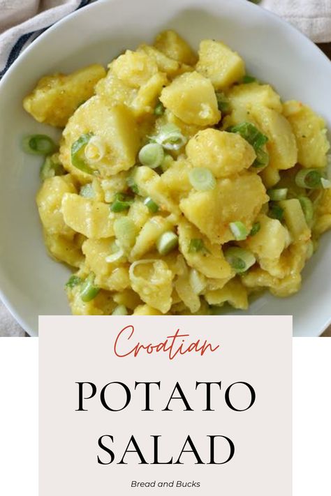 Slovenian Potato Salad, Croatian Potato Salad, Serbian Potato Salad, Croatian Potatoes, Fried Potato Salad, Simple Potato Salad, New Potato Salad, Side Dishes For Salmon, Potato Salad Dressing