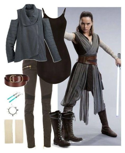 Disney Bounding Outfits Star Wars, Star Wars Style Inspired Outfits, Galactic Starcruiser Outfits, Star Wars Women Outfits, Jedi Disneybound, Jedi Inspired Outfit, Starwars Inspired Outfits, Rey Disneybound, Jedi Clothes